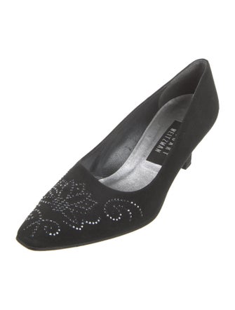 Stuart Weitzman Crystal Embellishments Pumps