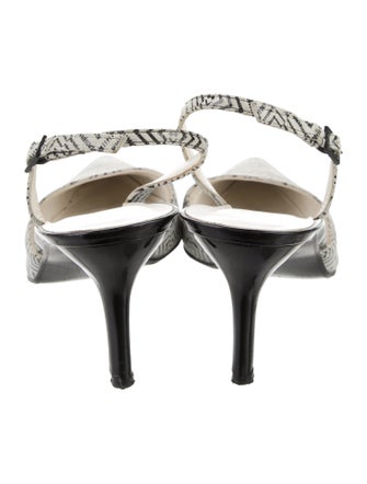 Stuart Weitzman Suede Printed Slingback Pumps