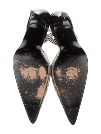 Stuart Weitzman Suede Printed Slingback Pumps