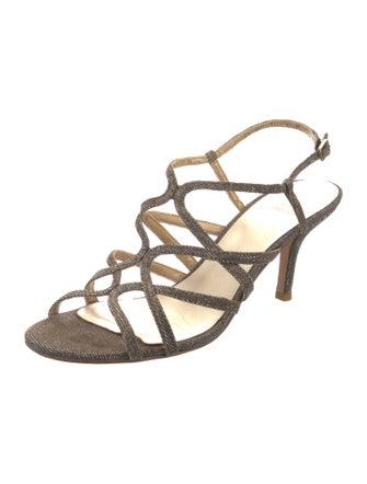 Stuart Weitzman Glitter Accents Slingback Sandals