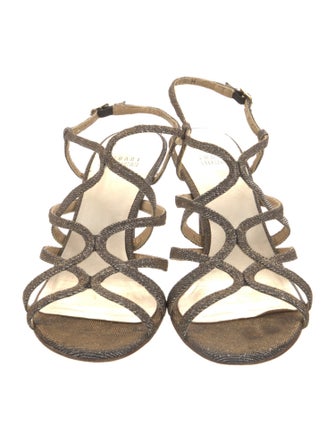Stuart Weitzman Glitter Accents Slingback Sandals
