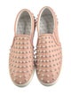 Stuart Weitzman Faux Pearl Accents Leather Sneakers
