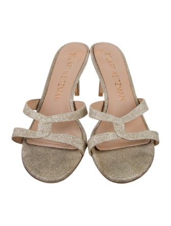 Stuart Weitzman Glitter Glitter Accents Slides