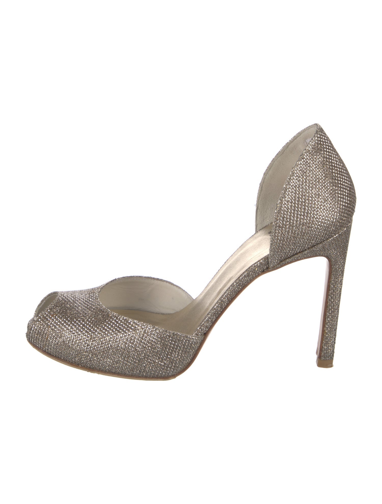 Stuart Weitzman Glitter Glitter Accents D'Orsay Pumps
