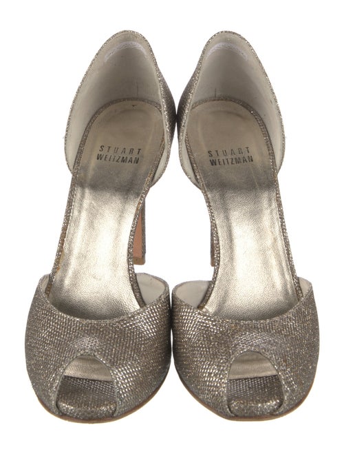 Stuart Weitzman Glitter Glitter Accents D'Orsay Pumps