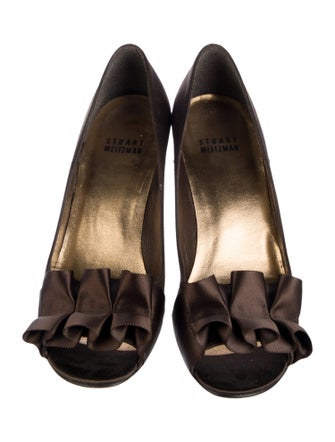 Stuart Weitzman Satin Ruffle Embellishment