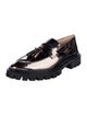 Stuart Weitzman Patent Leather Tassel Accents Loafers