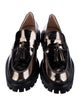 Stuart Weitzman Patent Leather Tassel Accents Loafers