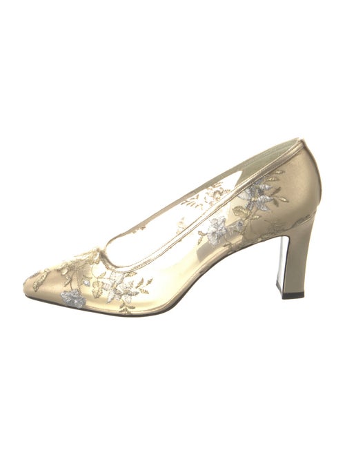 Stuart Weitzman Mesh Lace Pattern Pumps