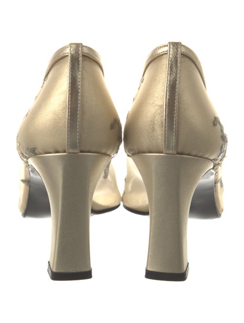 Stuart Weitzman Mesh Lace Pattern Pumps