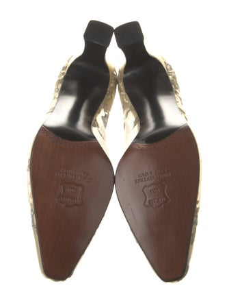 Stuart Weitzman Mesh Lace Pattern Pumps