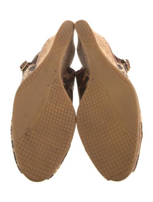 Stuart Weitzman Raffia Animal Print Slingback Pumps