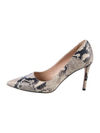 Stuart Weitzman Leather Animal Print Pumps