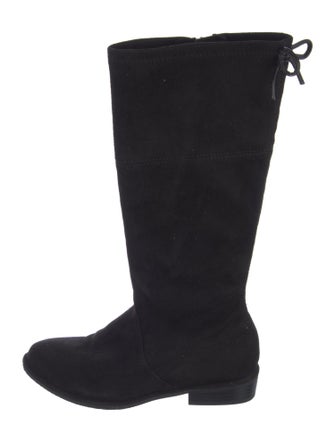Stuart Weitzman Suede Bow Accents Riding Boots