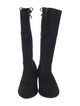 Stuart Weitzman Suede Bow Accents Riding Boots