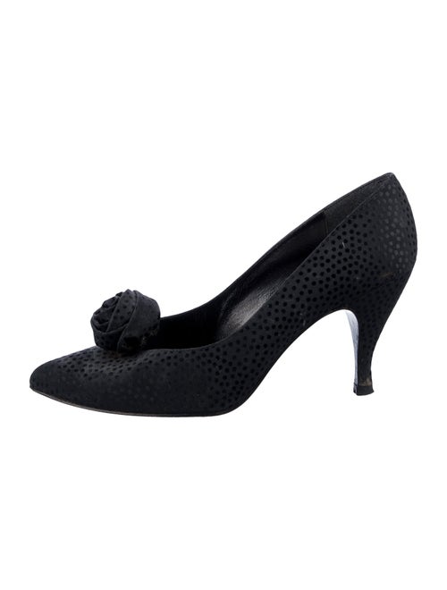 Stuart Weitzman Lace Trim Embellishment Pumps