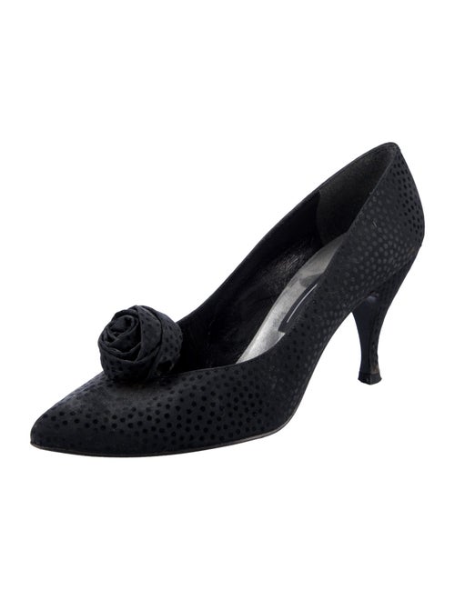 Stuart Weitzman Lace Trim Embellishment Pumps
