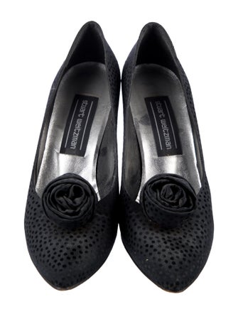 Stuart Weitzman Lace Trim Embellishment Pumps
