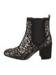 Stuart Weitzman Suede Floral Print Chelsea Boots