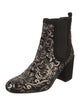 Stuart Weitzman Suede Floral Print Chelsea Boots