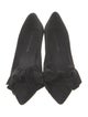 Stuart Weitzman Suede Bow Accents Pumps
