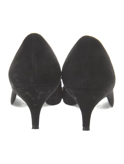 Stuart Weitzman Suede Bow Accents Pumps