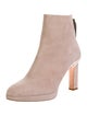 Stuart Weitzman Suede Leather Trim Embellishment Boots