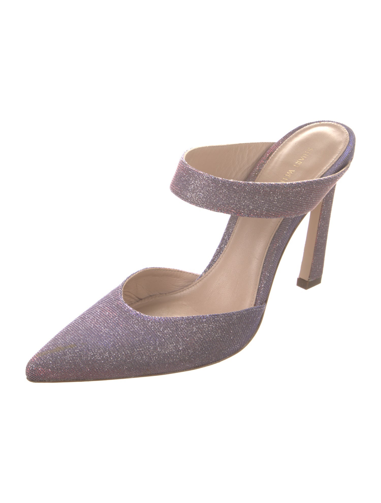 Stuart Weitzman Glitter Glitter Accents Mules