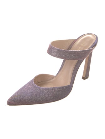 Stuart Weitzman Glitter Glitter Accents Mules