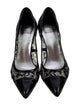 Stuart Weitzman Patent Leather Lace Pattern Pumps