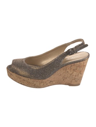 Stuart Weitzman Glitter Glitter Accents Slingback Sandals