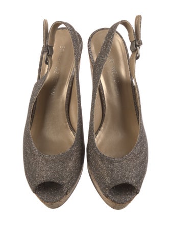 Stuart Weitzman Glitter Glitter Accents Slingback Sandals