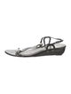 Stuart Weitzman Patent Leather T-Strap Sandals