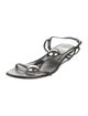 Stuart Weitzman Patent Leather T-Strap Sandals