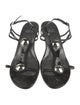 Stuart Weitzman Patent Leather T-Strap Sandals