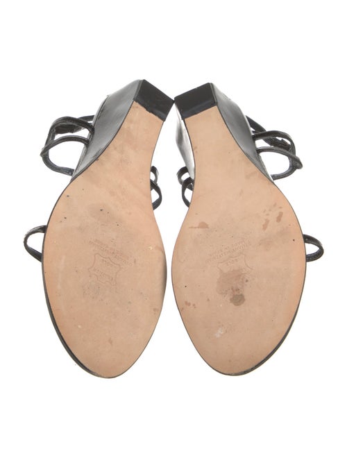 Stuart Weitzman Patent Leather T-Strap Sandals