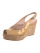 Stuart Weitzman Patent Leather Slingback Sandals
