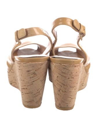 Stuart Weitzman Patent Leather Slingback Sandals