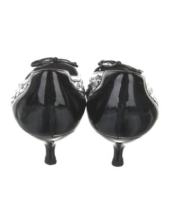 Stuart Weitzman Patent Leather Printed Pumps