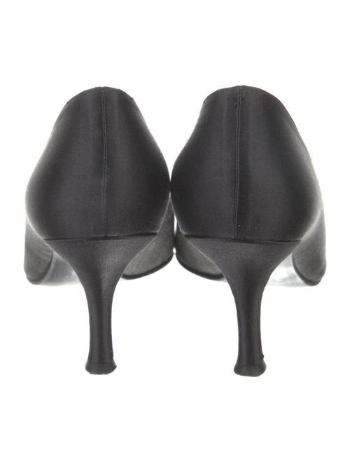 Stuart Weitzman Satin Ruffle Embellishment Pumps