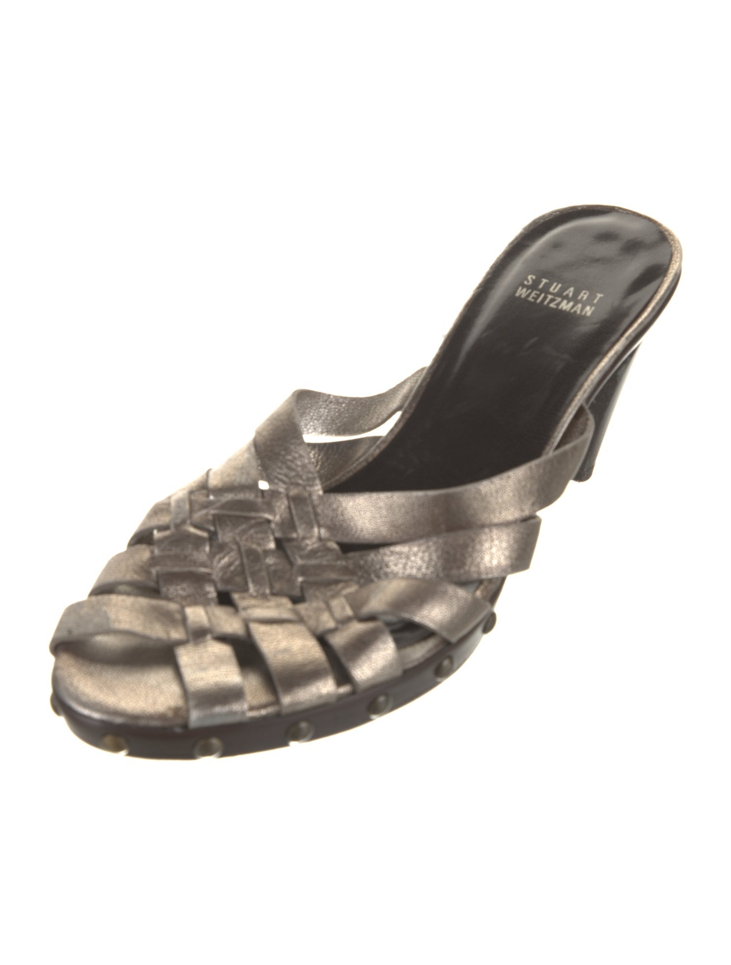 Stuart Weitzman Leather Studded Accents