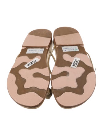 Stuart Weitzman Leather Floral Print Espadrilles