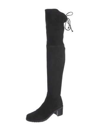 Stuart Weitzman Suede Lace-Up Boots