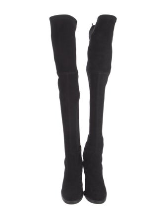 Stuart Weitzman Suede Lace-Up Boots