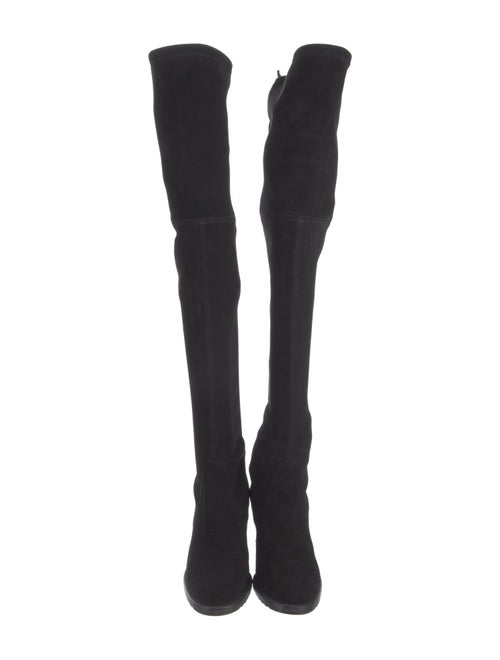 Stuart Weitzman Suede Lace-Up Boots