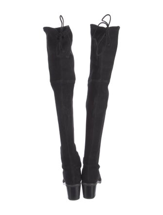 Stuart Weitzman Suede Lace-Up Boots