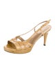 Stuart Weitzman Patent Leather Slingback Sandals