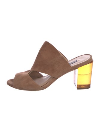 Stuart Weitzman Suede Slides