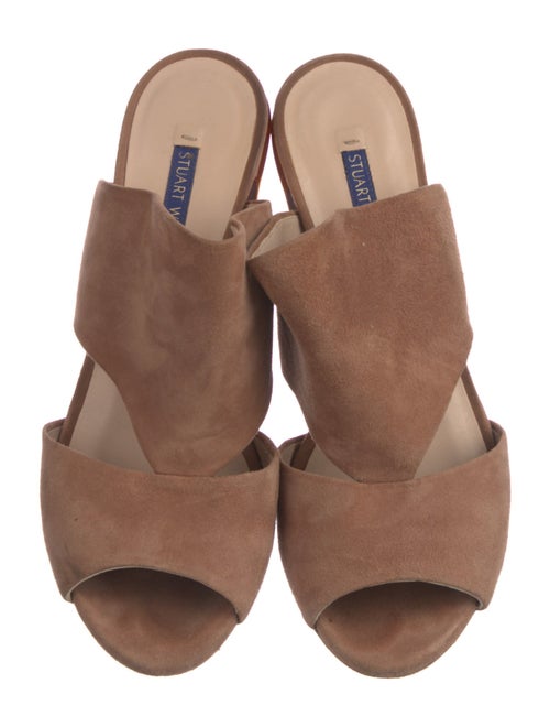 Stuart Weitzman Suede Slides