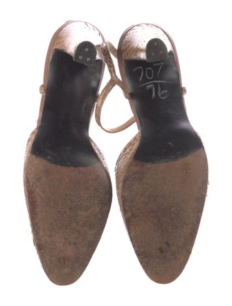 Stuart Weitzman Lizard Animal Print Slingback Pumps